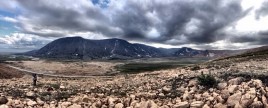 гора Чёрная, вид от ледника Романтиков